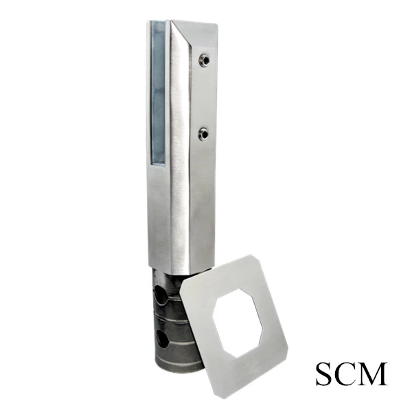 SCM stainless steel core-drilled glass spigot used for glass fence