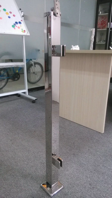 Square 50x50mm stainless steel post for glass balustrade