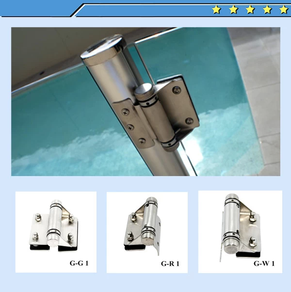 Stainless Steel 316L Glass Spring Self-closing Hinge for Swimming Pool Fence Gate