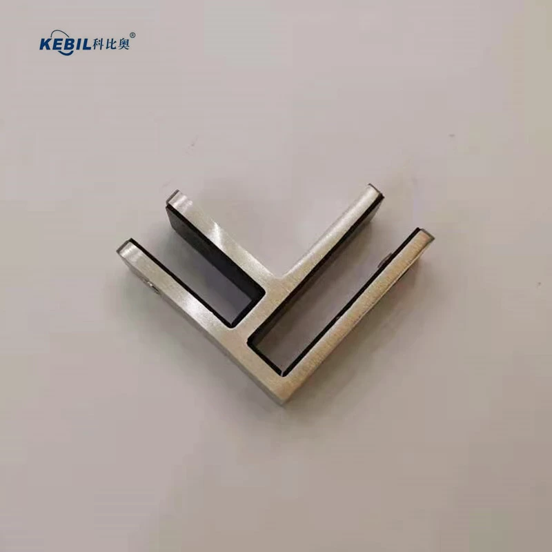 Stainless Steel Glass To Glass 90 Degree Corner Glass Clamp Clips