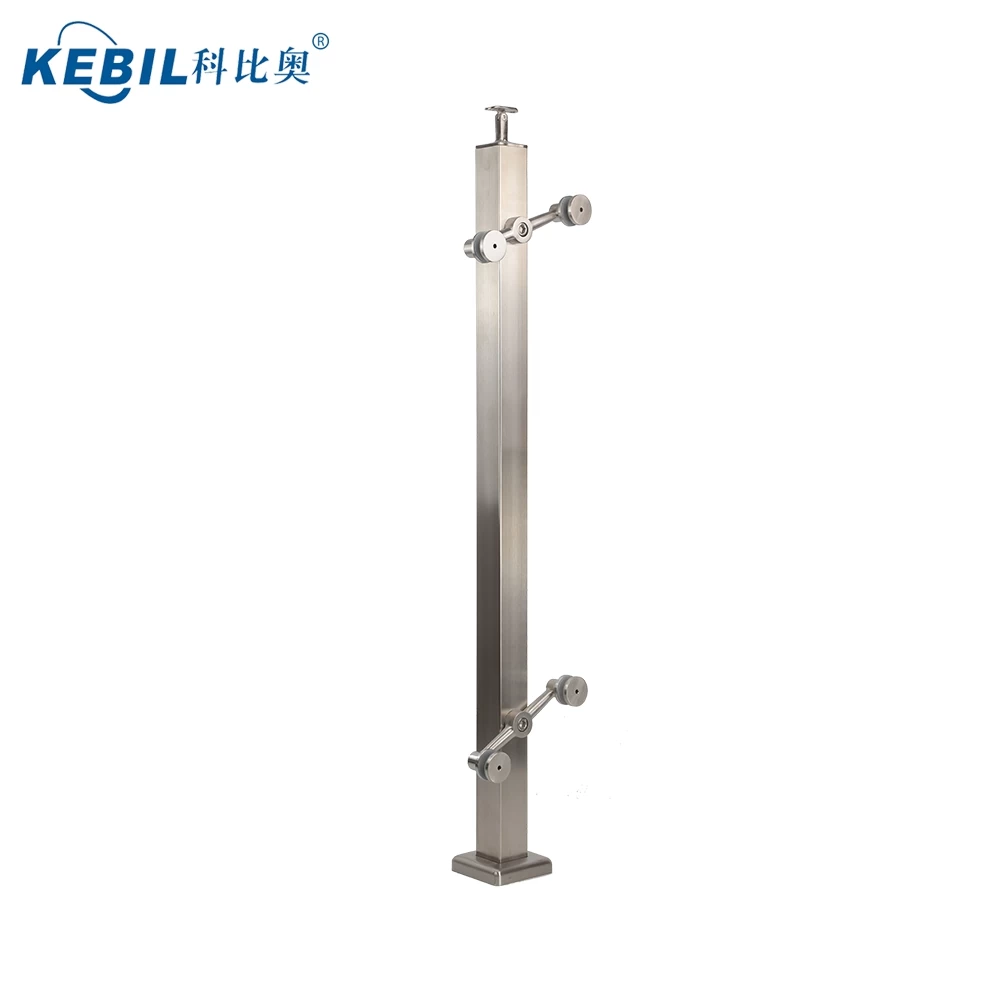 Stainless Steel Square Spider Baluster Post for Glass Balcony Stair Deck Railing Designs