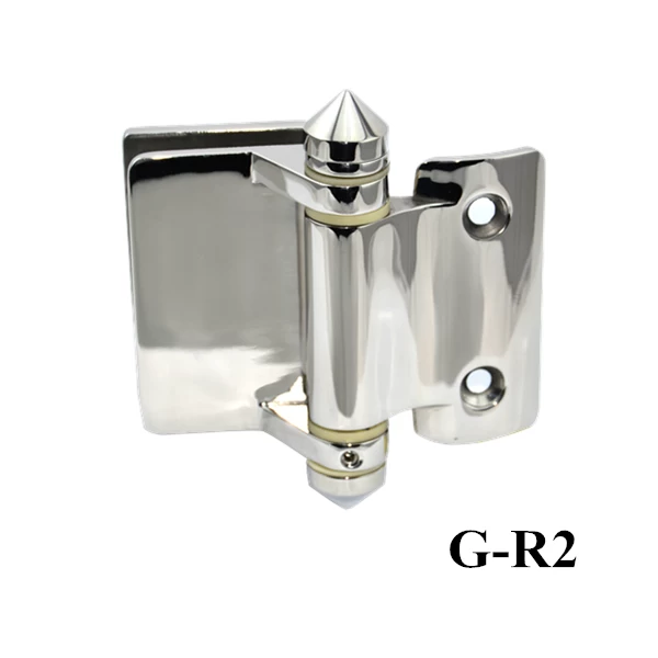 Stainless steel 316 glass to round post door hinge G-R2