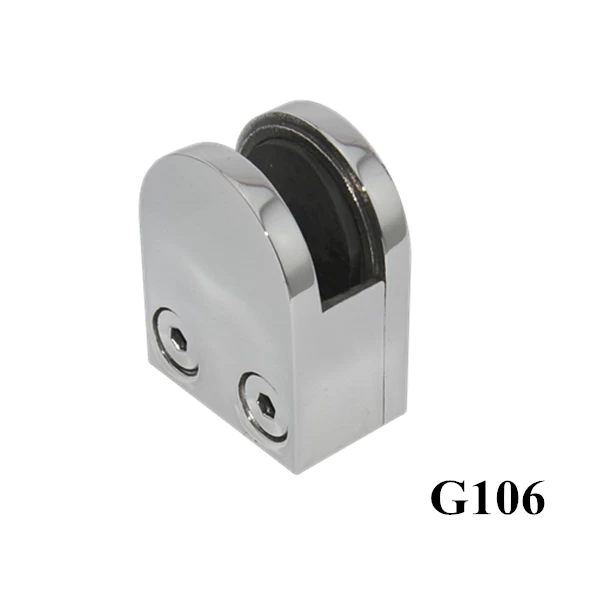 Stainless steel D glass clamp with retention G106