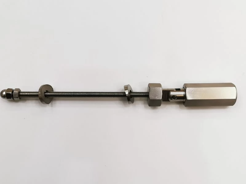 Stainless steel cable tensioner for tube or balustrade post