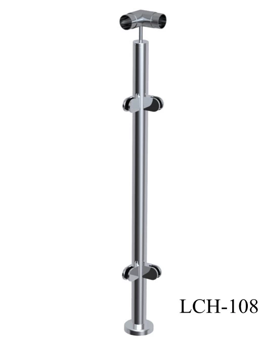 Stainless steel fence posts, square posts base plate for glass railing posts balustrade outdoor