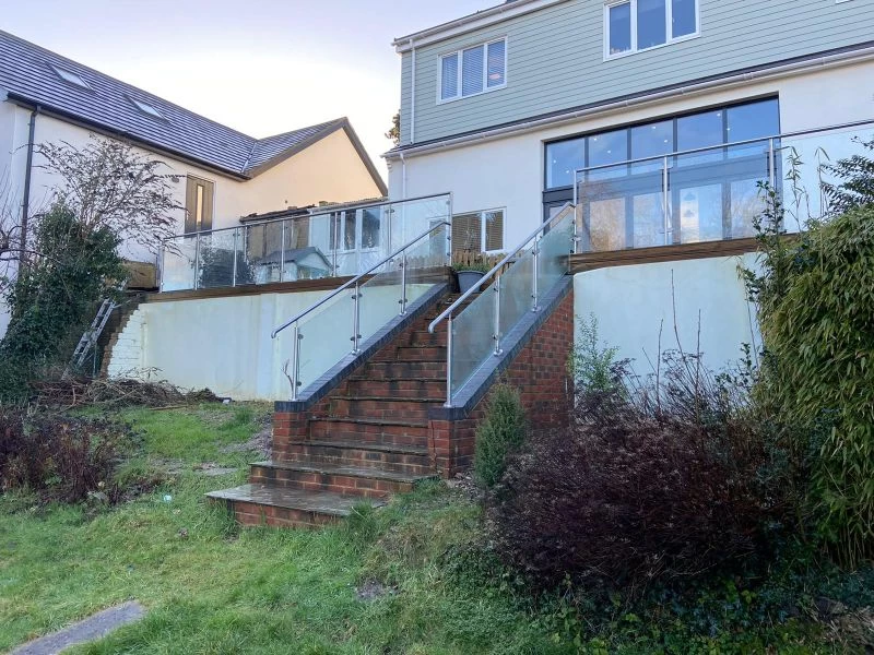 Stainless steel glass balustrade post for balcony and stair glass railing