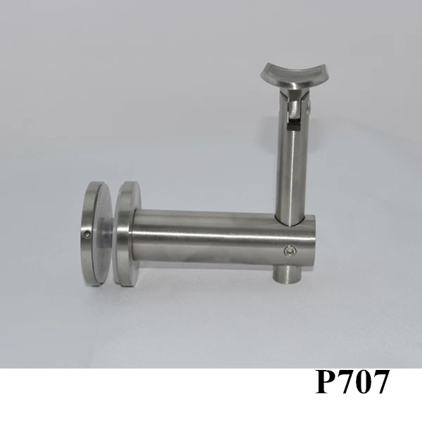 Stainless steel handrail bracket used for stair edge protective glass balustrade