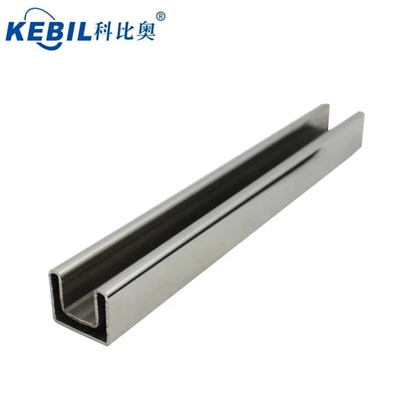 Stainless steel mini top square slot handrail fittings for 12mm glass railing