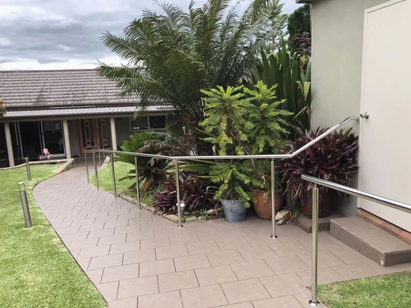 Stainless steel railing with only post and handrail