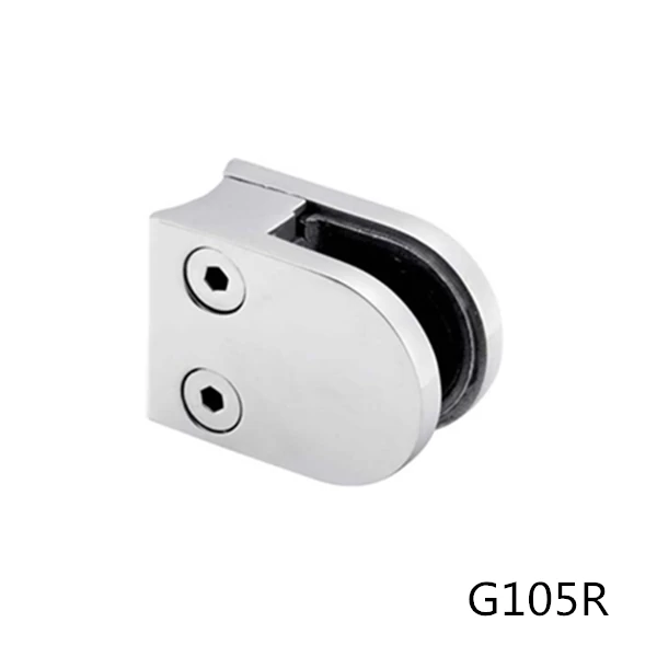 To round poles stainless steel clamp for holding glass