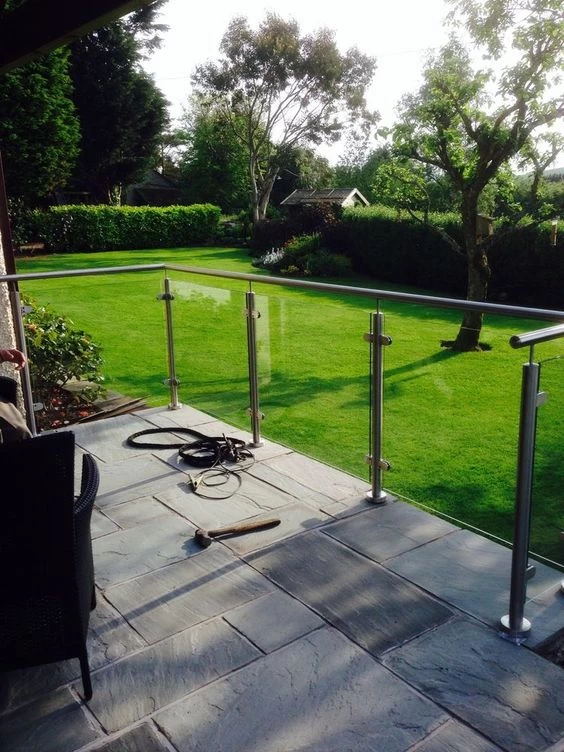 Top-quality stainless steel glass handrail / terrace railing / stainless steel railing for balcony
