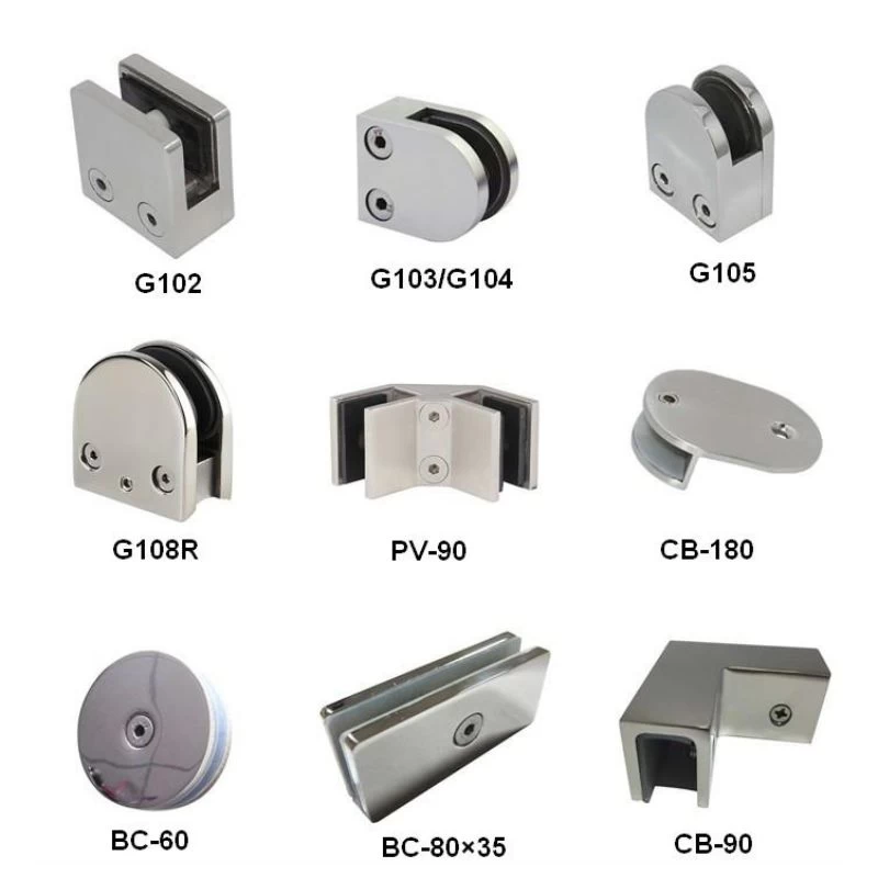 Various Color of Stainless Steel Glass Clamp For Balcony Railing Stair Railing