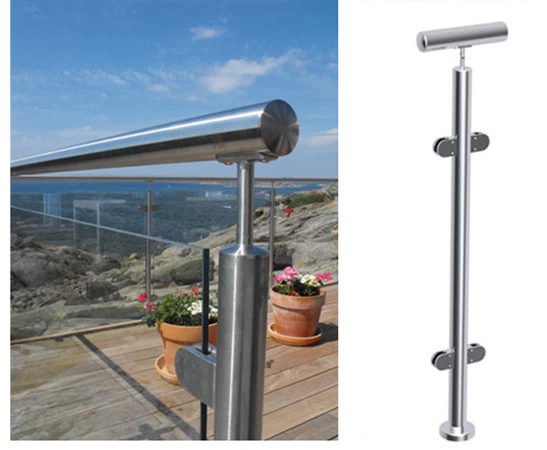 Stainless steel glass balustrade railing post