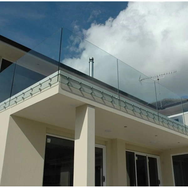 china flexible glass standoff bracket for frameless glass balcony balustrade,concrete decking