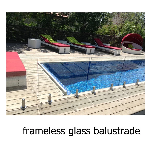 china frameless glass pool fencing design