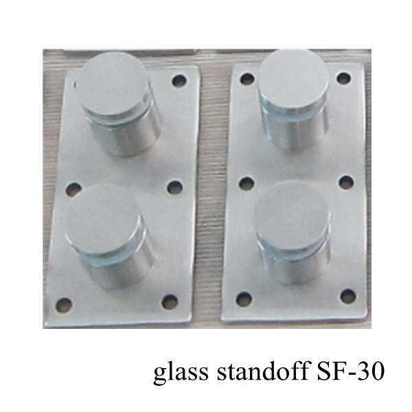 china stainless steel standoff glass bracket with 200*100*10mm back plate