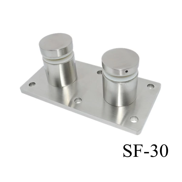 china stainless steel standoff glass bracket with 200*100*10mm back plate