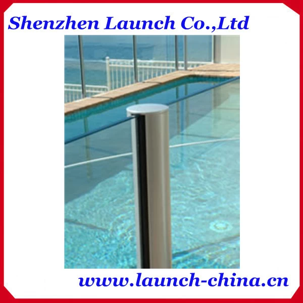 dia50mm*3mm thickness round aluminum T6063,T5 handrail post with powder coating for 1/2" glass railing