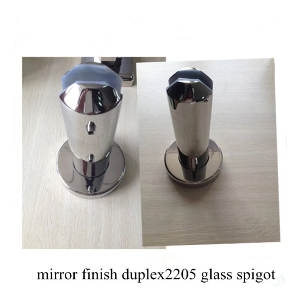 duplex 2205 round base plate glass spigot for swimming pool fence and balcony