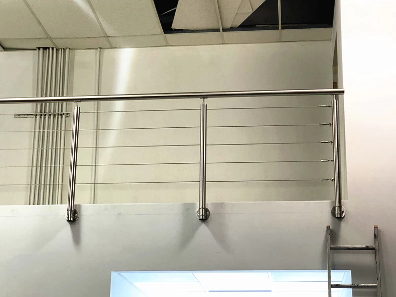 fascia mount stainless steel cable railing for stairs