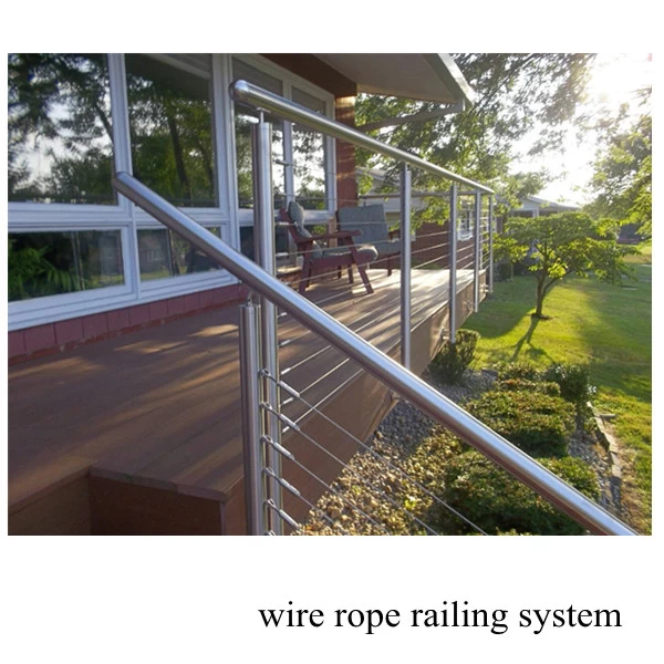 for stair project stainless stee wire rope balustrade system