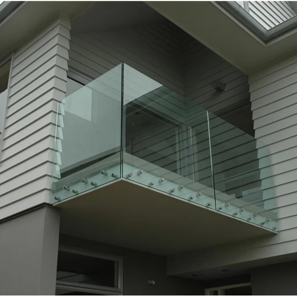 frameless glass balustrade with stainless steel glass standoff for balcony design china factory