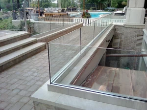 frameless glass railings for decks aluminum U channel