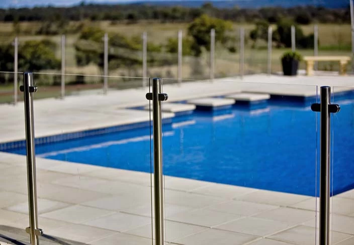 glass railing post 316L stainless steel polished