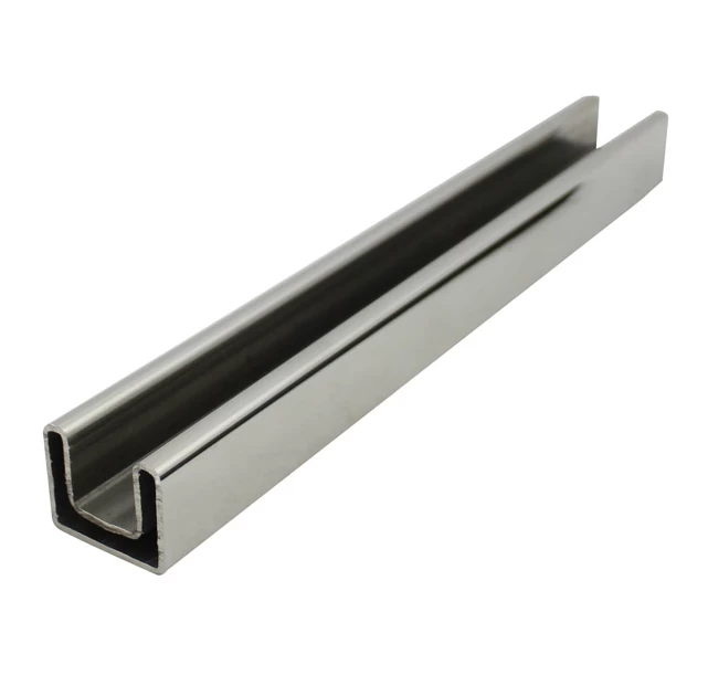 glass railings stainless steel slotted handrail tube single slot rectangular tube