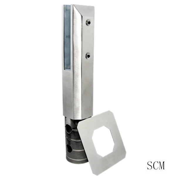 glass spigot square core drilled model for pool fence and deck fence