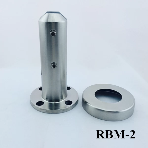 glass spigot with base plate for glass railing