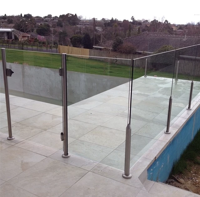 semi frameless aluminium and glass railing system for pool fence and garden fence