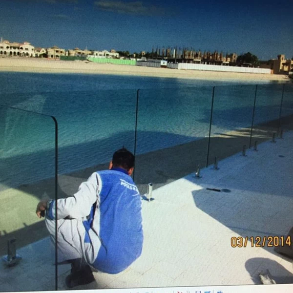 Shenzhen inox 316 embouts en verre pour clôture de la piscine