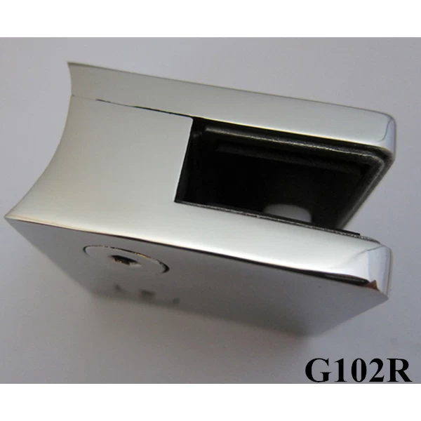 square glass clamp with round back G102R