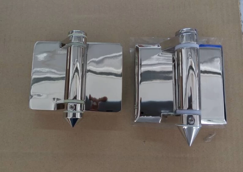 stainless steel 316 spring glass hinge with chamfered edge