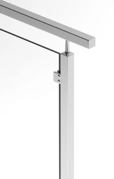 stainless steel 50mm square tube post for glass balcony railing design