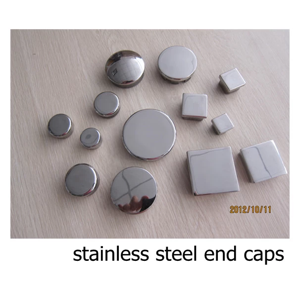 stainless steel dia43/50.8mm end cap for round handrail post LCH-214