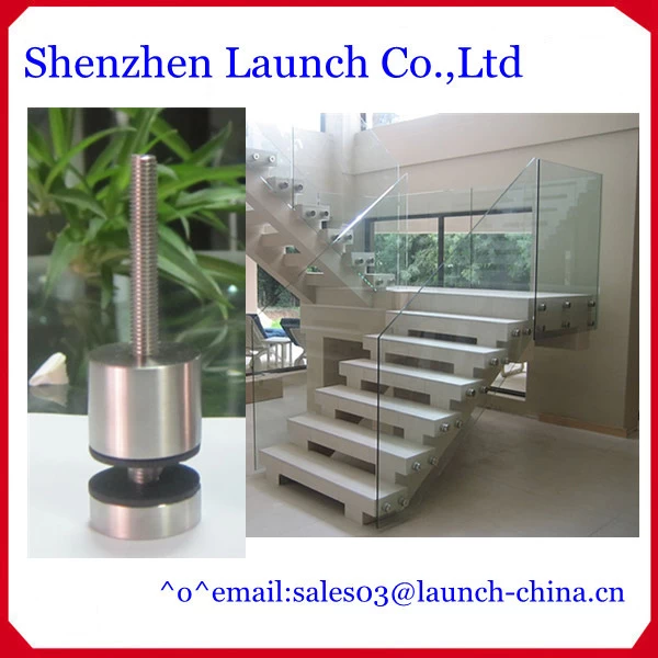 stainless steel glass standoff for 1/2" glass balustrade