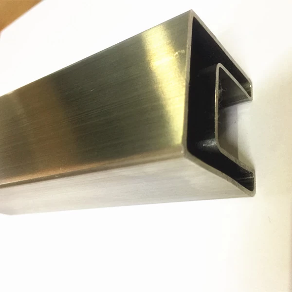 stainless steel groove tube for glass railing handrail
