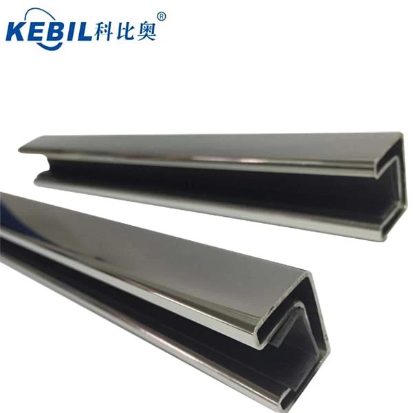 stainless steel square mini slot rail or top handrail pipe