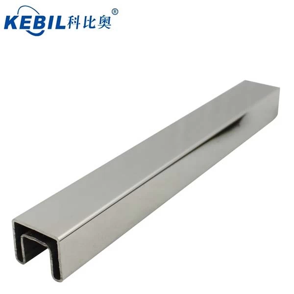 stainless steel square mini top rail for glass handrail system