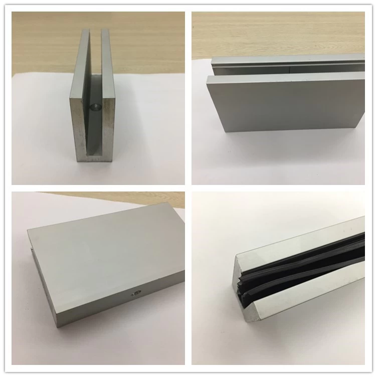 surface mount aluminum U channel glass railing system