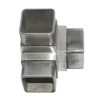 three way stainless steel square tube connectors