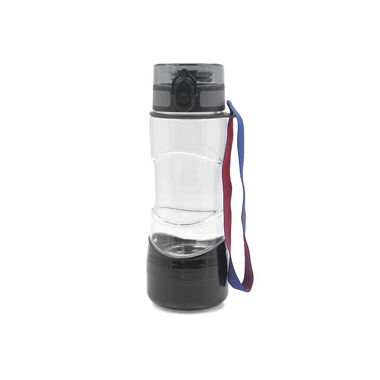 plastic water bottle with storage