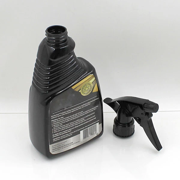 black 500ml PVC plastic bottle
