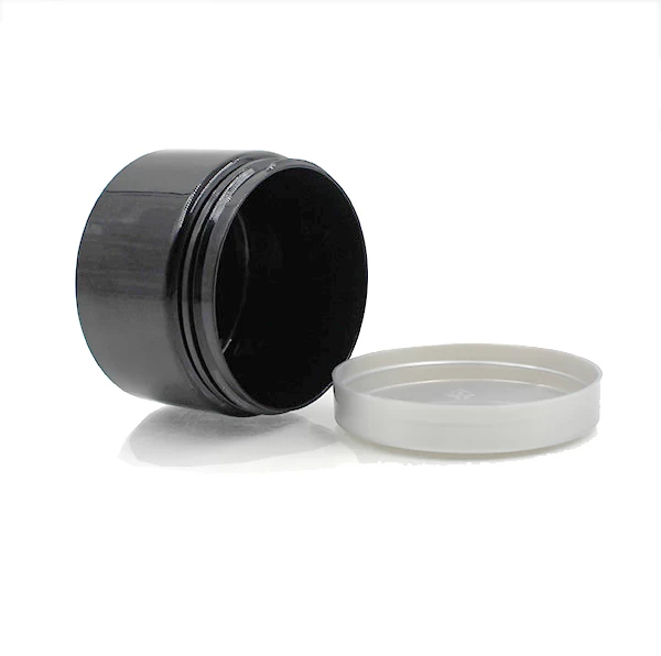 black PET plastic cosmetic cream jar