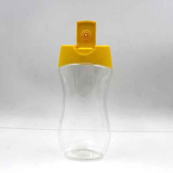 clear 350ml squeeze honey plastic bottle