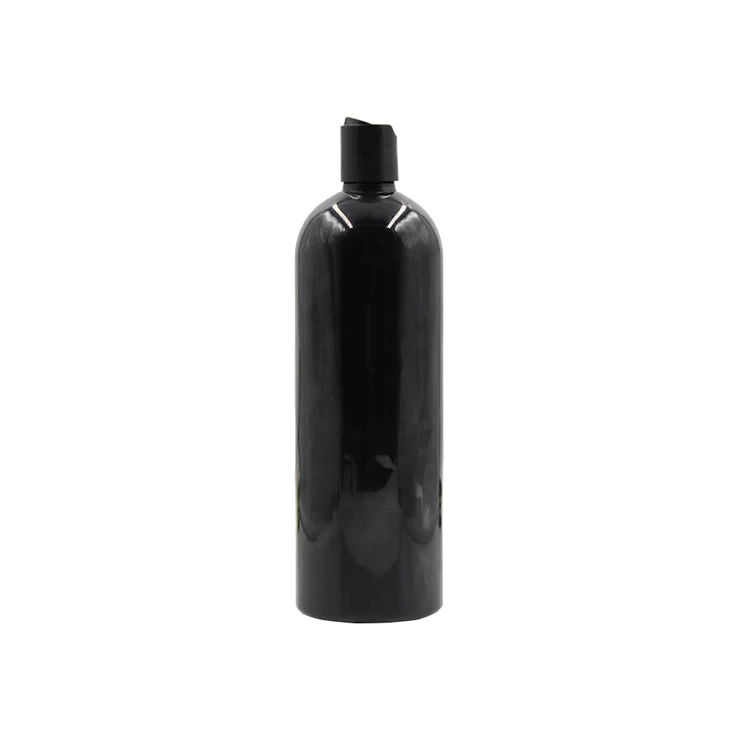 black PET bottle with disc cap