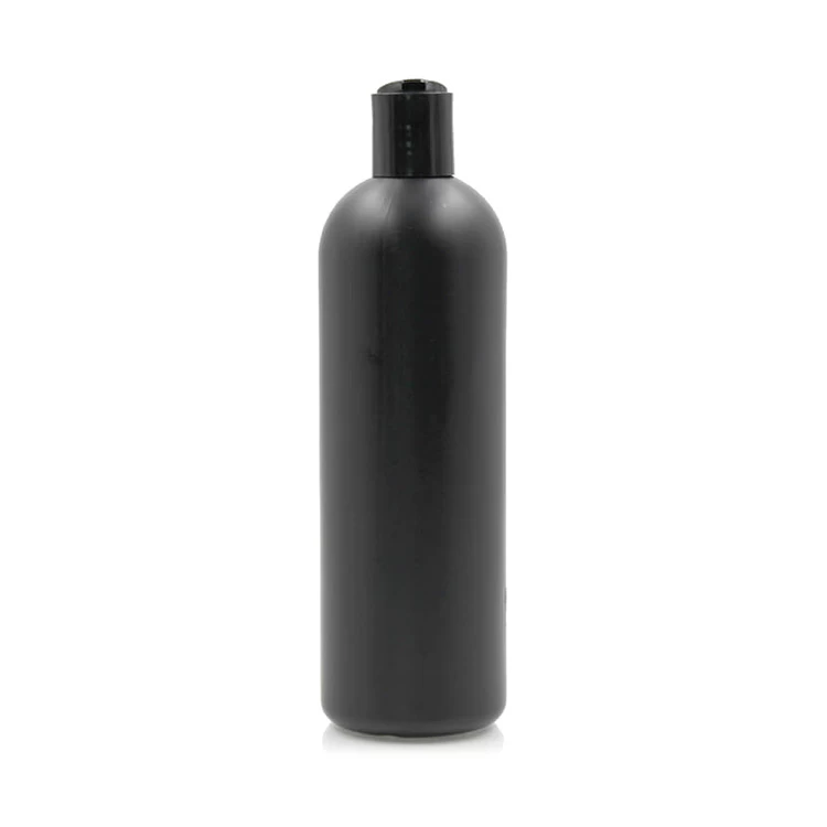 black plastic bottle with disc cap