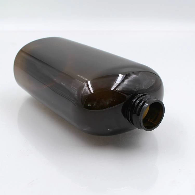 16 oz flat brown hair oil bottle